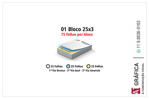 Blocos E Talões Autocopiativo   56g 30x21 1x0 75 Un