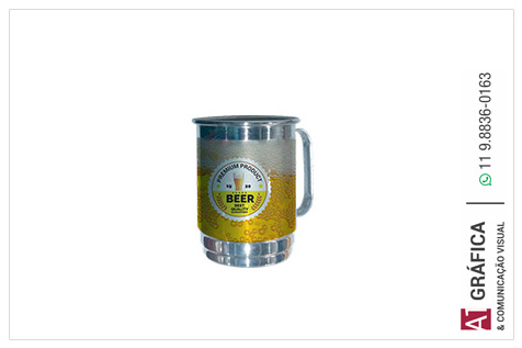 Canecas E Copos Caneca de Aluminio 500ml   60g 19.5x6.7 4x0 5 Un