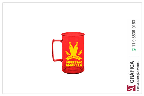 Canecas E Copos Mp Caneca Chopp Transp Vermelho 300ml   10g 6x7.5 1x0 250 Un