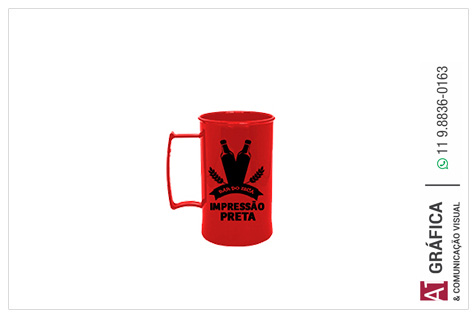 Canecas E Copos Mp Caneca Chopp Vermelho Leitosa 300ml   10g 6x7.5 1x0 100 Un