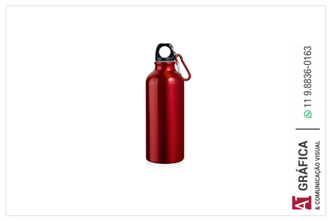 Garrafas E Squeezes 94623 Squeeze de Aluminio Com Mosquetao   500ml  Vermelho   10g 20x11 4x0 1 Un