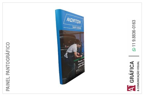 Painel Pantográfico 125 x 230 cm Reto com Impressão