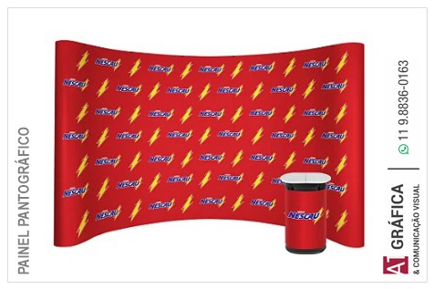 Painel Pantográfico 400 x 230 cm com Impressão - Case Personalizado