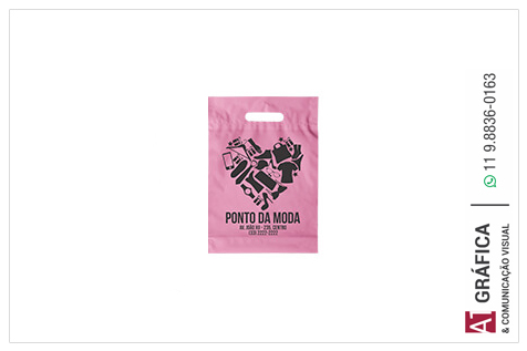 Sacolas Cond Sacola Plástica Boca Vazada Rosa   10g 21x25 1x0 1000 Un