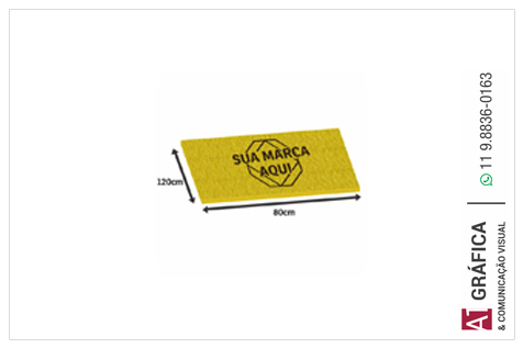 Tapete Capacho Tapete Capacho   100% Pvc   Amarelo   12g 120x80 4x0 1 Un