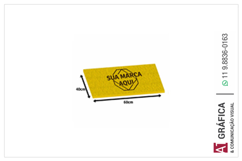 Tapete Capacho Tapete Capacho   100% Pvc   Amarelo   12g 60x40 4x0 1 Un